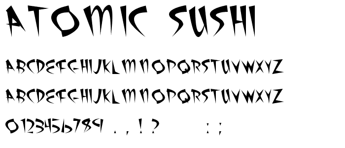 Atomic Sushi font